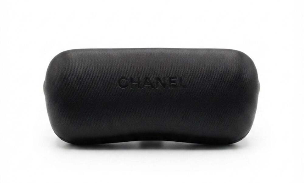 Chanel Vintage Shield Sunglasses with CC Logo and Case